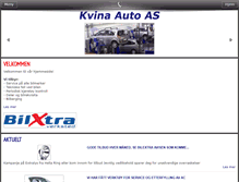 Tablet Screenshot of kvina-auto.no